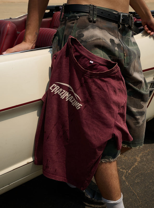 Gasoline Muscle Fit TEE | RED