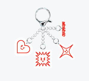 Emoticons Keychain | Stainless Enamel