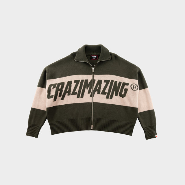 CRAZIMAZING KNIT POLO l OAKMOSS