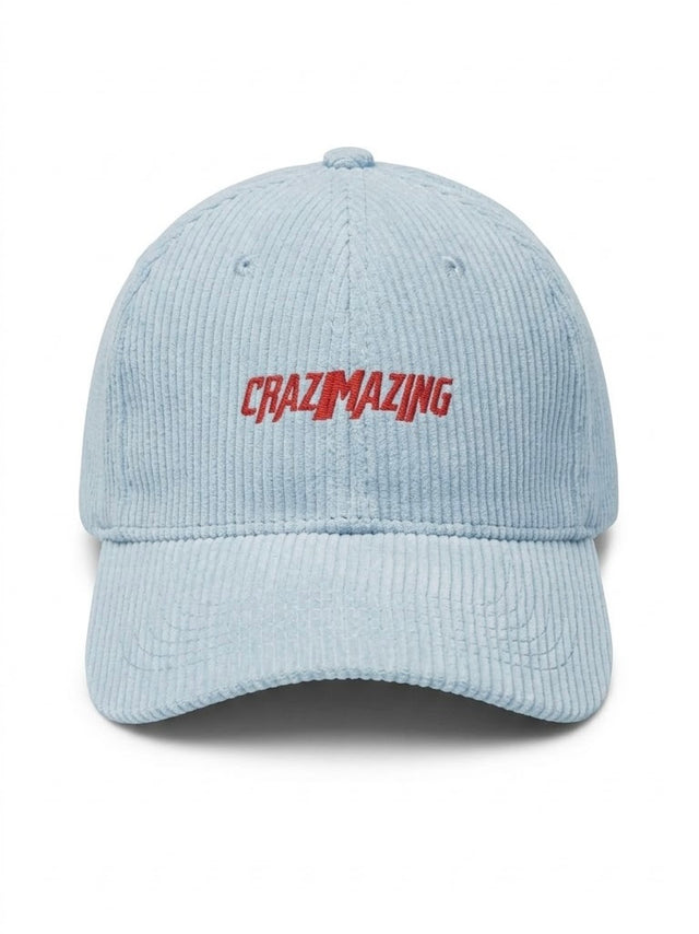 Crazimazing Cap Corduroy Red Logo
