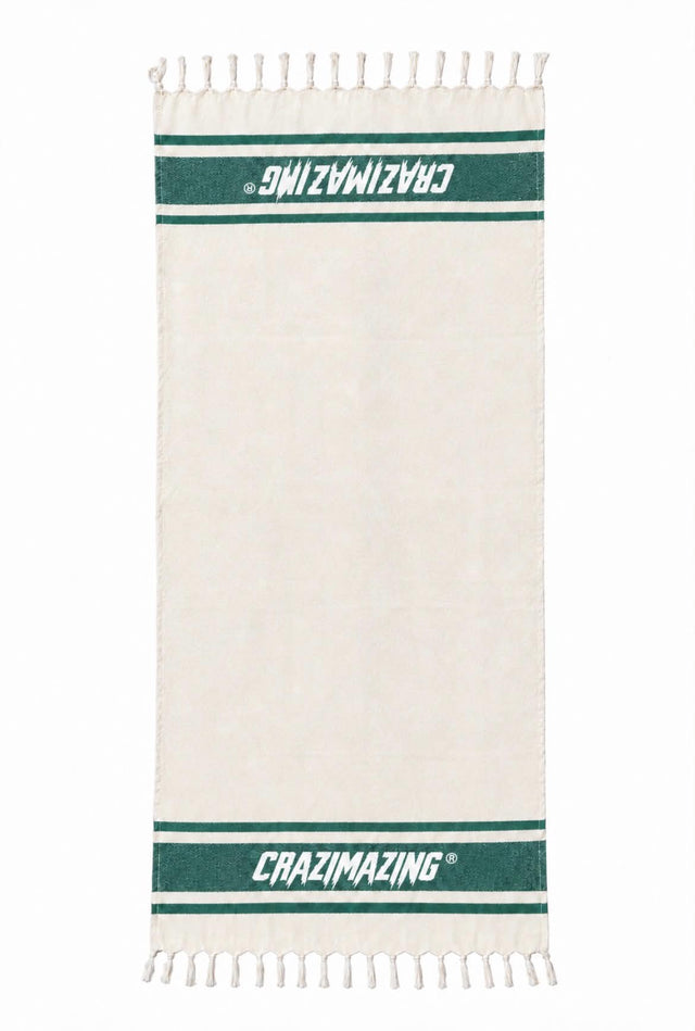 Crazimazing Green Beach Towel