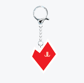 Heart Emblem Keychain | Stainless Enamel